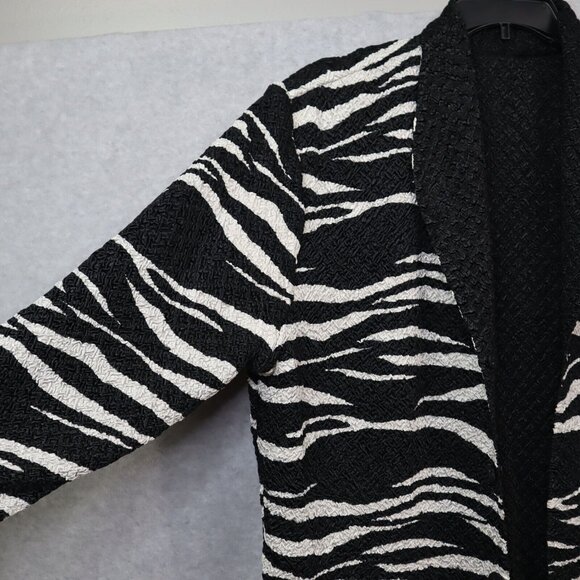 Ubu Reversible Crinkle Jacket Zebra Stripe Button Down Womens 3x Plus‎ Animal - Picture 4 of 10